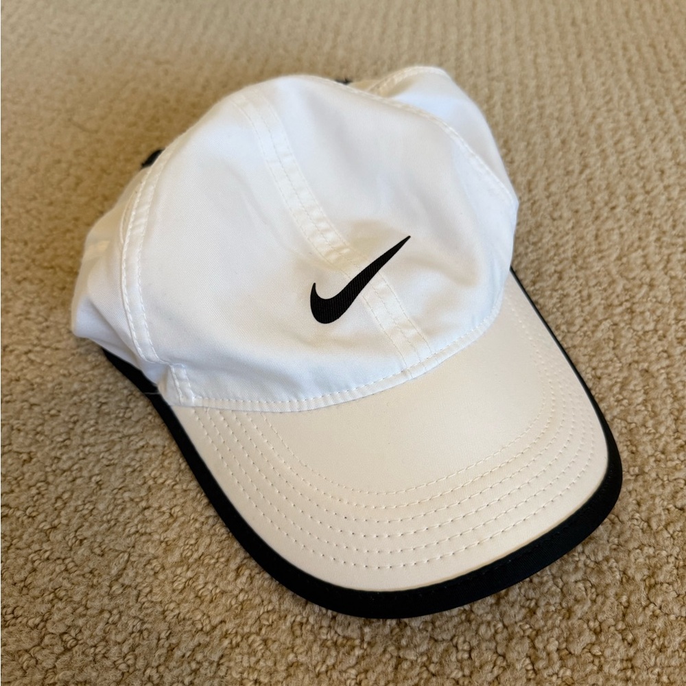 Nike White Cap with Black Trim